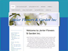 Tablet Screenshot of javierflowersandgarden.com